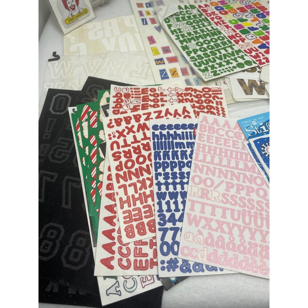 Lot Stickers Scrapbooking‎ Alphabet Letters Numbers Styles Winter Christmas - Picture 2 of 9